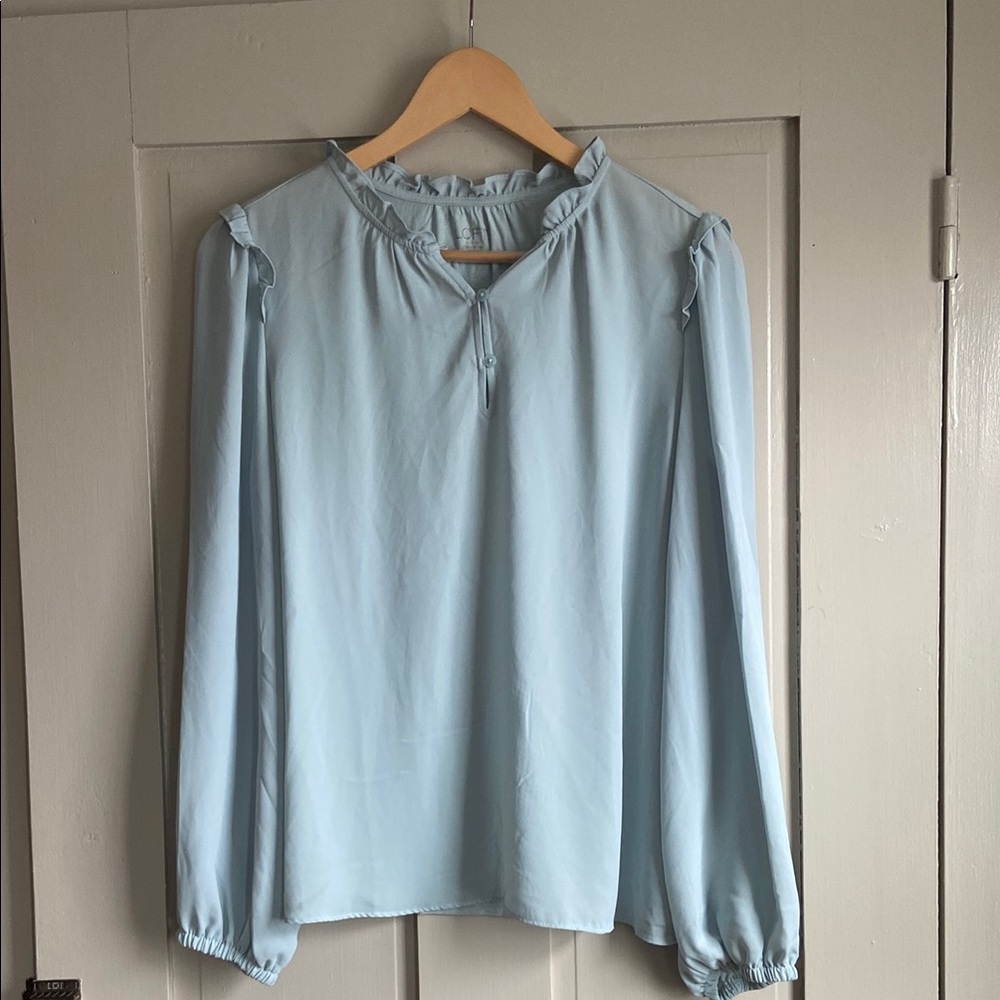 LOFT Blue Blouse Elegant Top